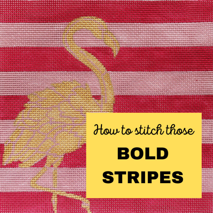 How to needlepoint those BOLD stripes