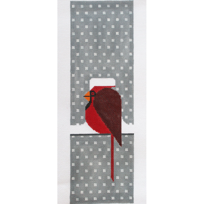 Charley Harper Needlepoint Ornament Cool Cardinal