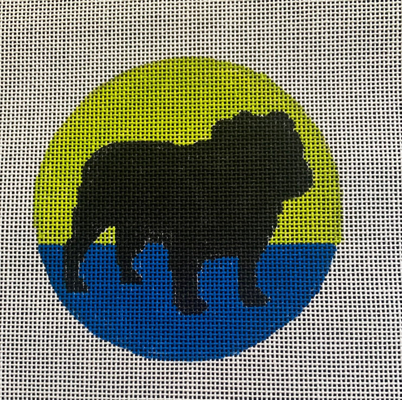 Bull dog Needlepoint Ornament