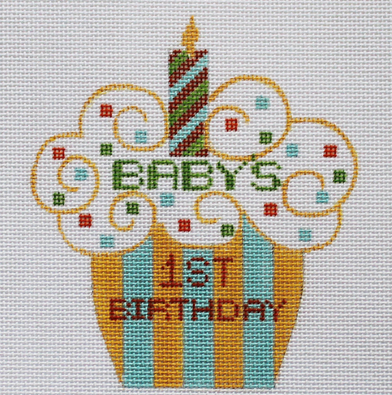 Baby's First Birthday cupcake ornament