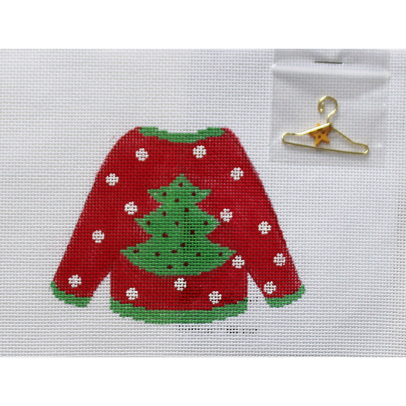 Sweater with Christmas Tree by Hummingbird Needlepoint