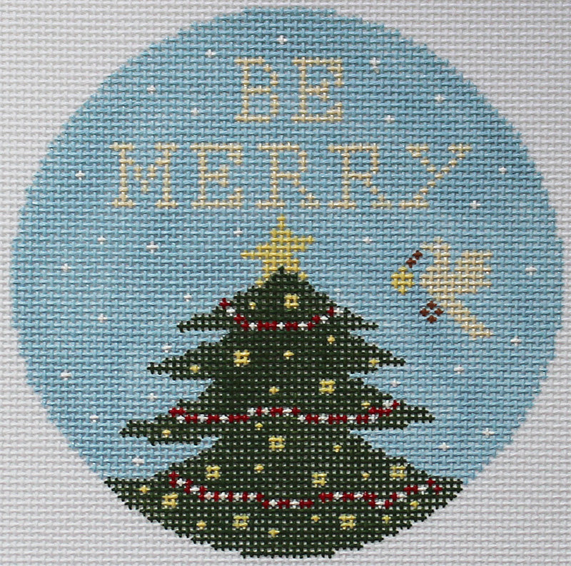 Be Merry Needlepoint Ornament