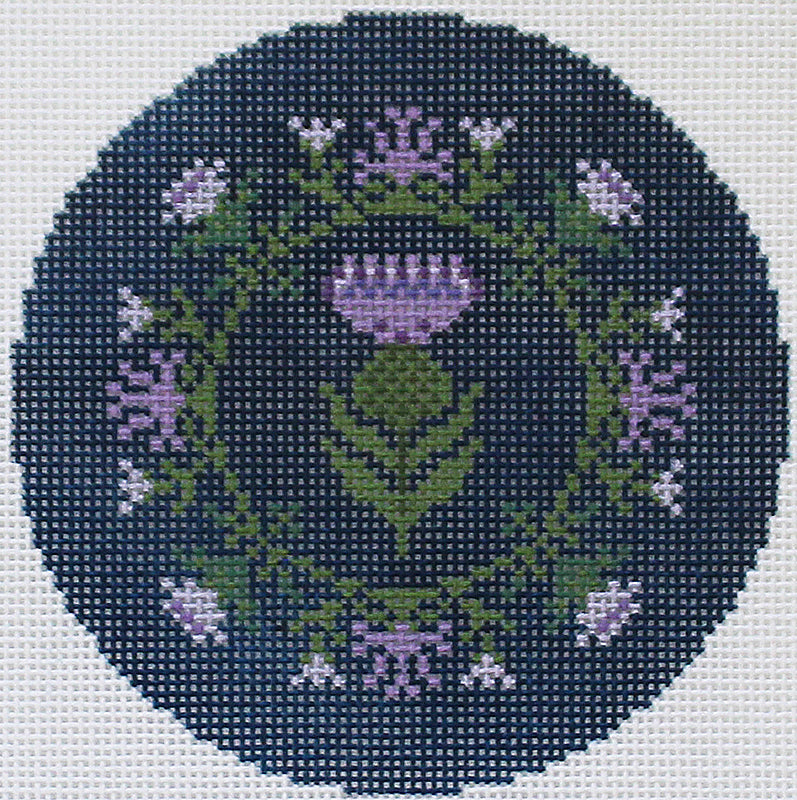 Thistle with stripes ornament by Thorn Alexander