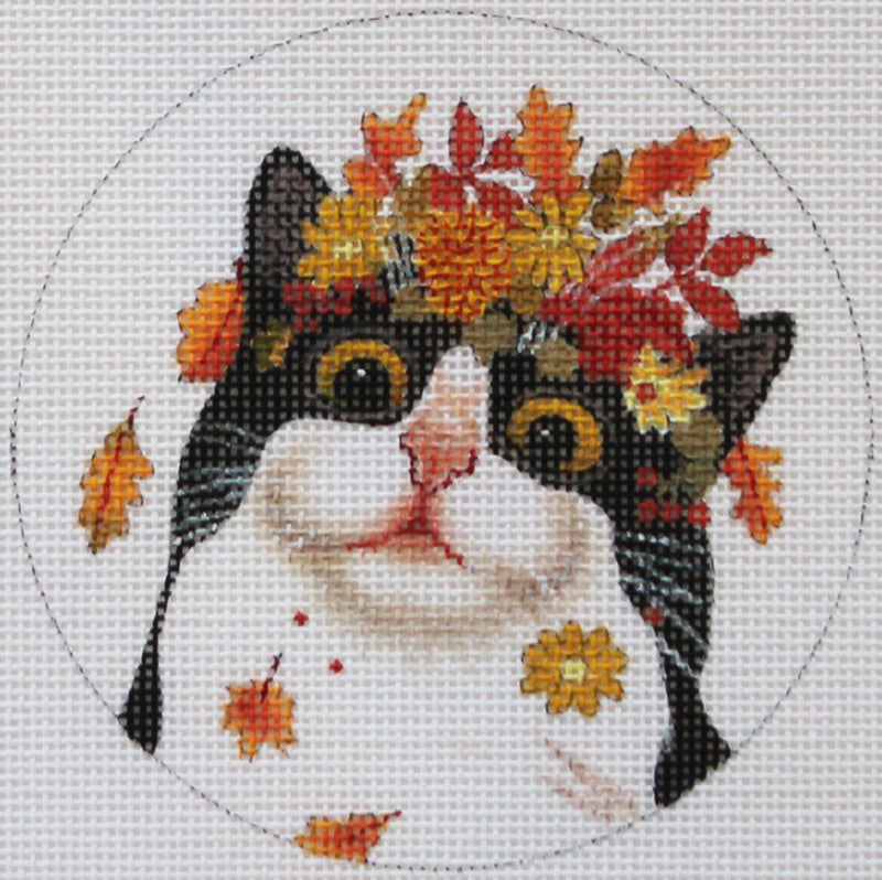 Seasonal Cat ornament by Vicky Mount: Autumn