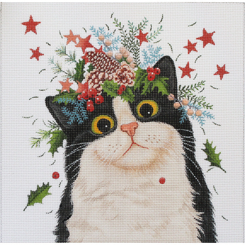 Seasonal Cat ornament by Vicky Mount: Winter