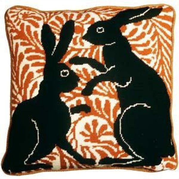 Fine Cell Needlework Black Boxing Hares