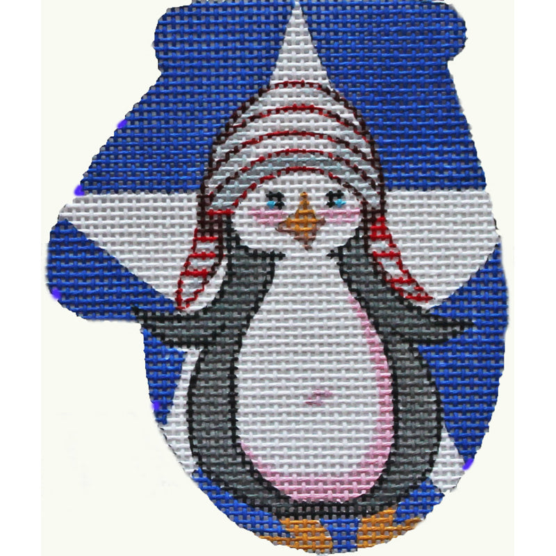 Patriotic Penguin Mini Mitt Needlepoint