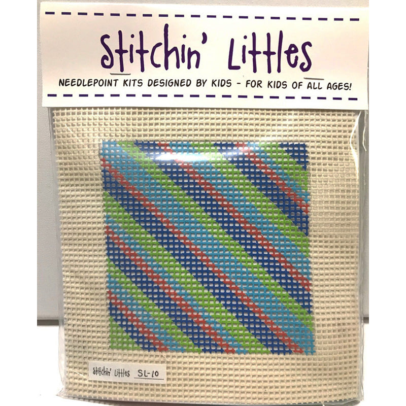 SL-10 - Stitchin' Littles Kits Simply Striped in BLUES