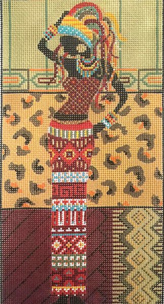 African Woman in Red needlepoint by Alice Peterson AP2885