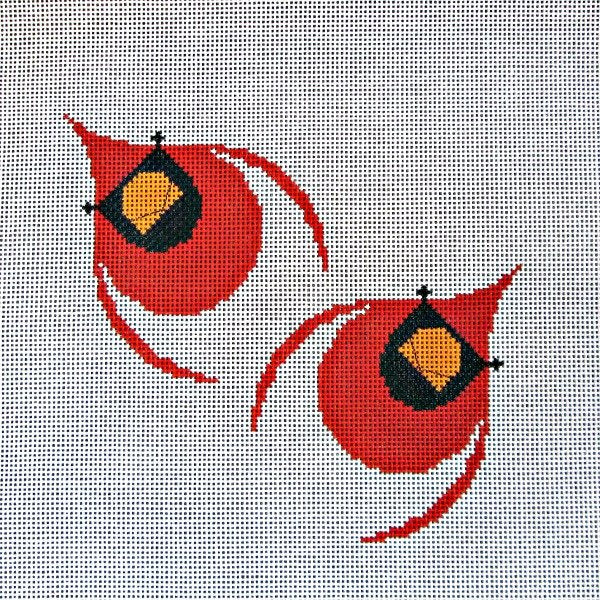 Cardinals in Flight  - Canvas Only
