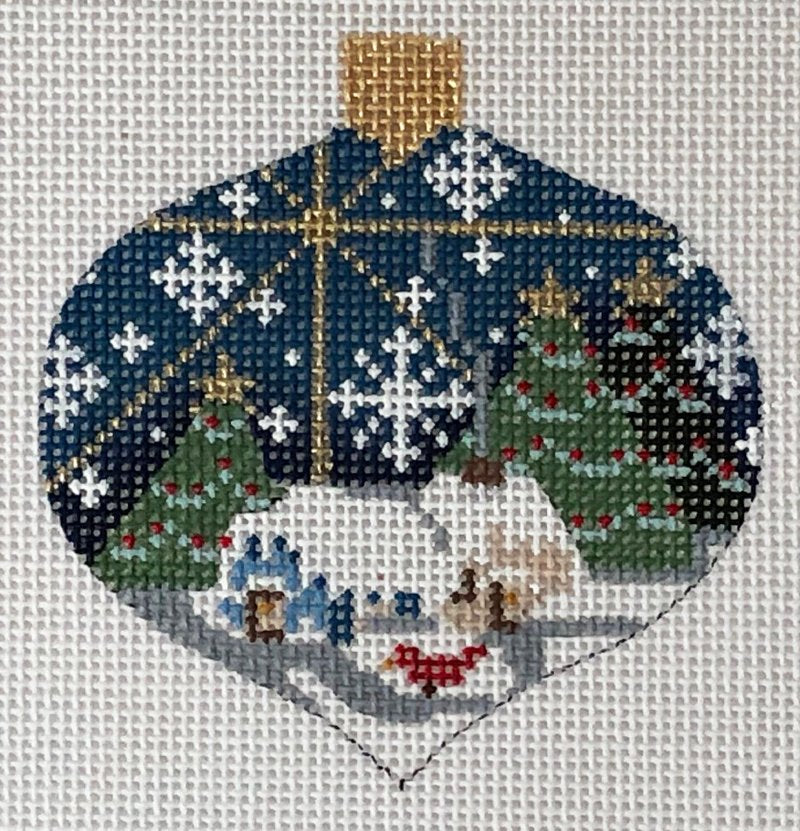 Christmas Evening needlepoint ornament by Danji Designs