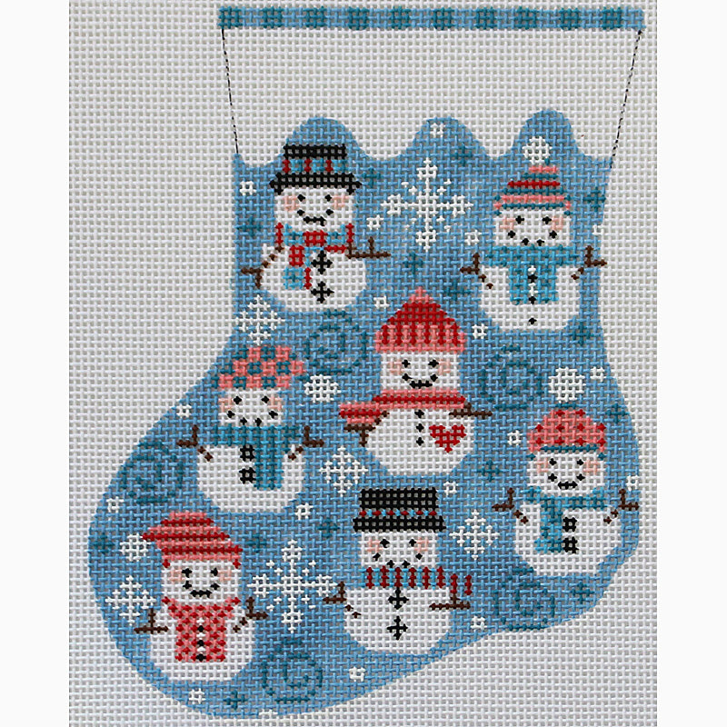 Six Snowmen Mini Stocking ornament