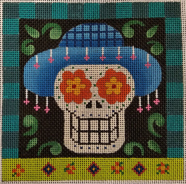 Day of the Dead Halloween Needlepoint - Canvas Only