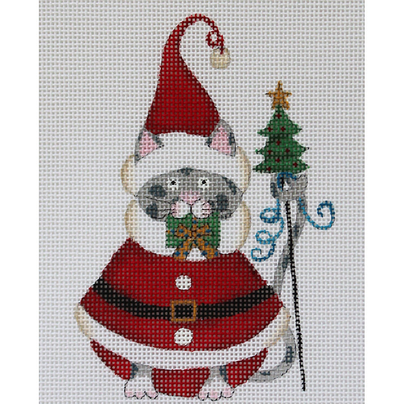 Whimsical Santa Cat by Lainey Daniels