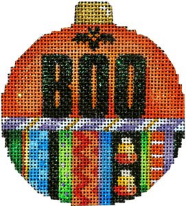 Boo Halloween Needlepoint Ornament - Canvas Only