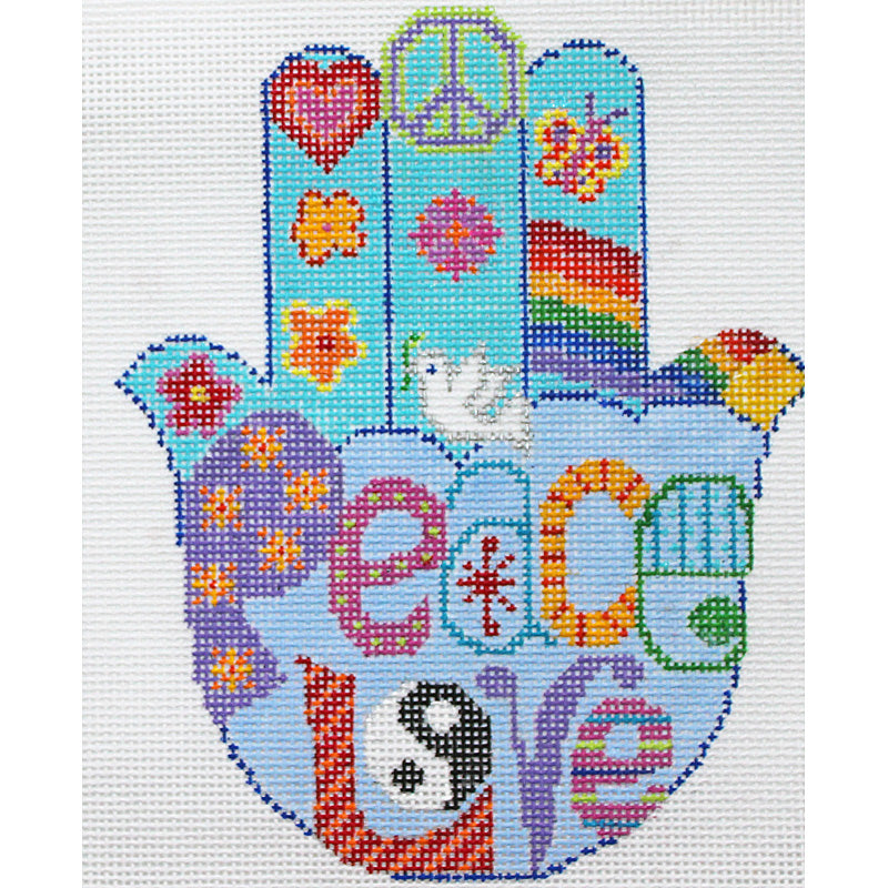 Hamsa Needlepoint Peace & Love