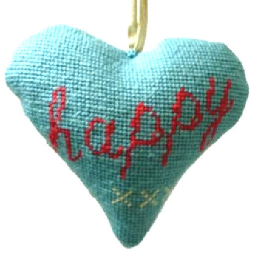 Needlepoint Ornament Kit Heart Happy