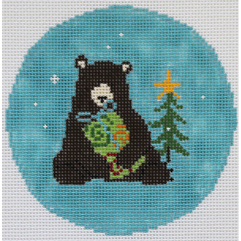 Bear with gift Ornament by Pippin Studio