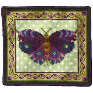 Purple Butterfly Needlepoint Kit