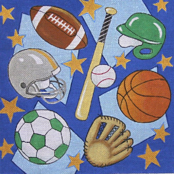 Sports Blast Needlepoint - Canvas Only