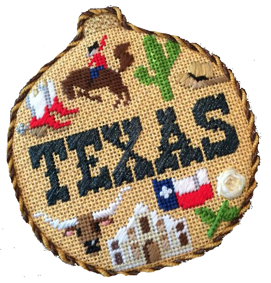 Texas Needlepoint Ornament - Canvas Only