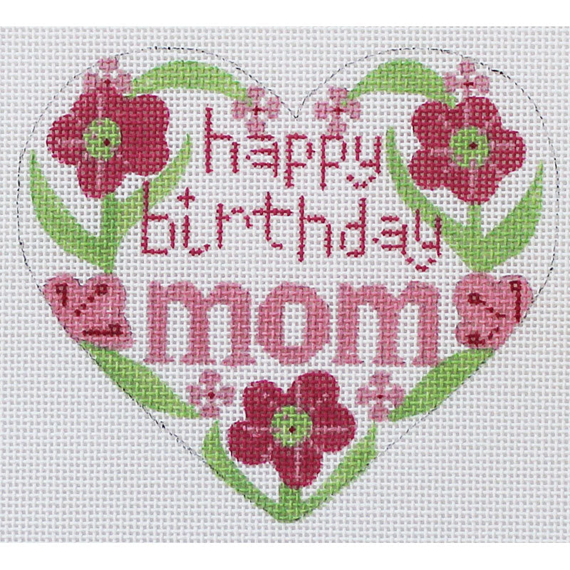 Happy Birthday MOM Heart Ornament