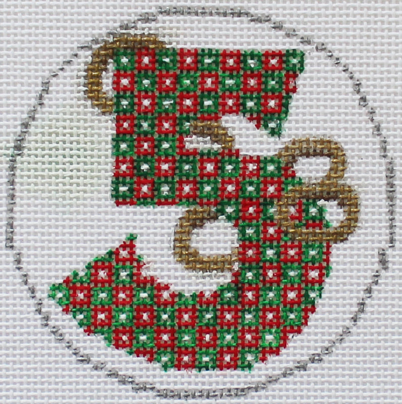 12 Days of Christmas ornament Easy Stitch: Five Gold Rings