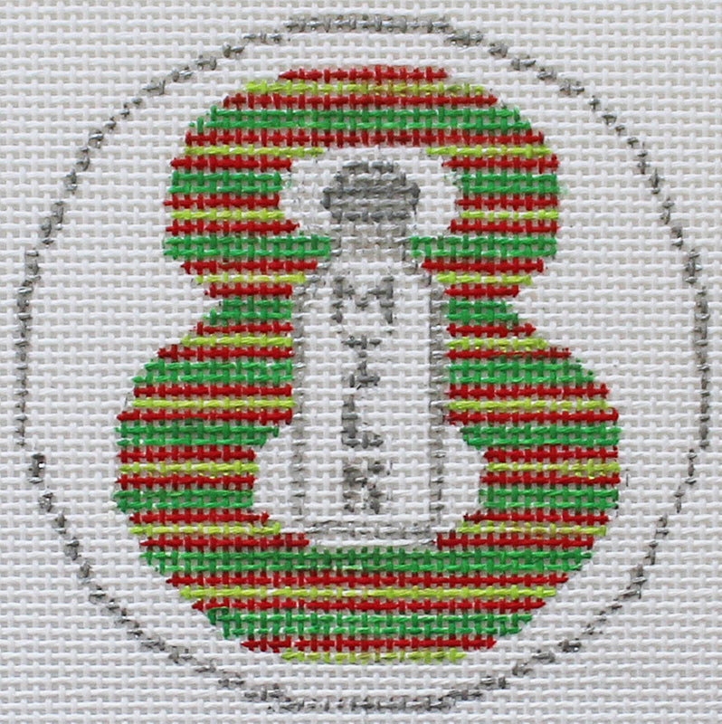 12 Days of Christmas ornament Easy Stitch: Eight Milking Maids