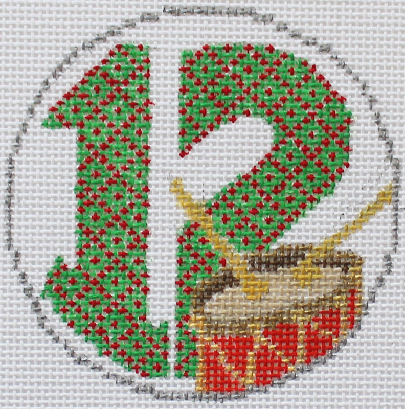 12 Days of Christmas ornament Easy Stitch: Twelve Drummers