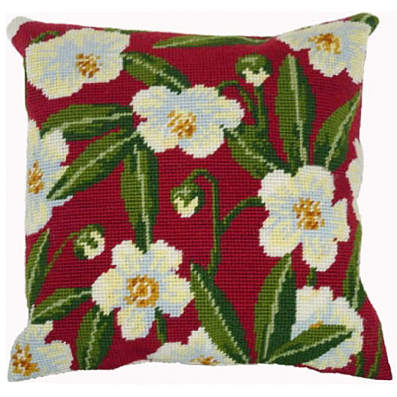 Needlepoint Pillow Kit Wild Rose