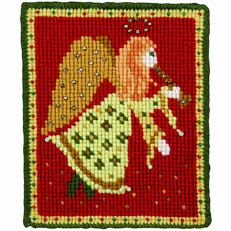 Christmas Needlepoint Kits Angel - Animal Fayre littles kit