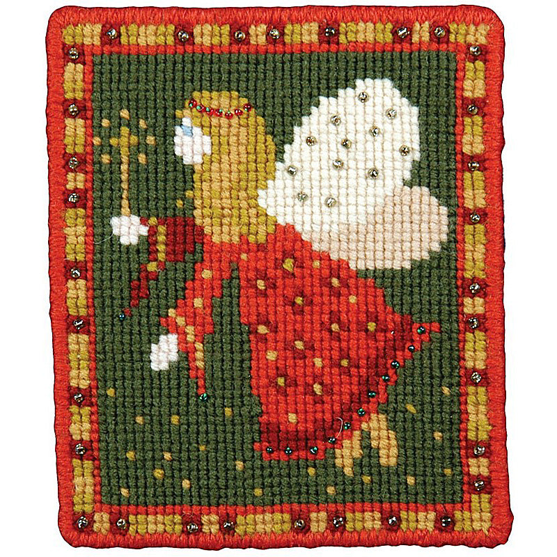 Christmas Needlepoint Kits Angel - Animal Fayre littles kit