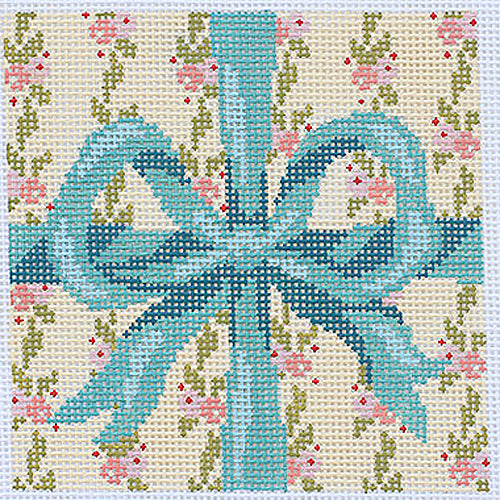 Pink Box with bow Needlepoint This series of colorful, feminine