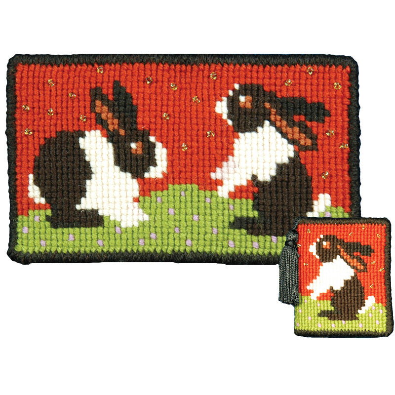 Rabbits Case Needlepoint Kit