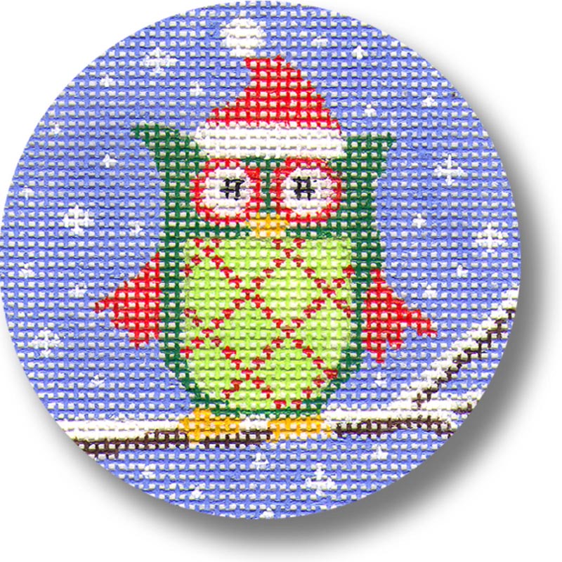 Whimsical Owls by CBK Needlepoint: Santa Owl