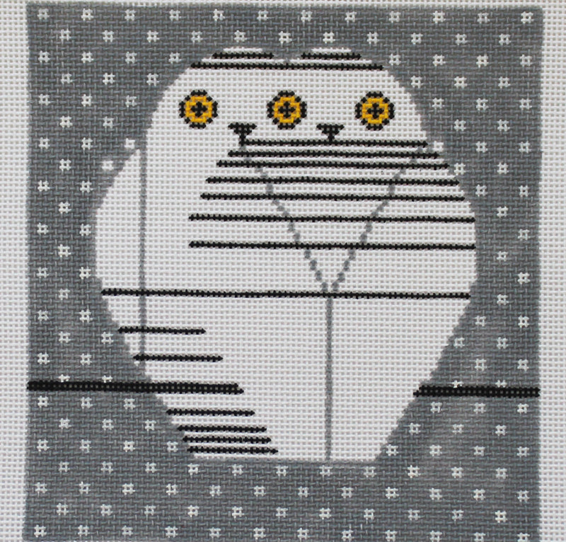 Charley Harper Needlepoint Ornament Twowls