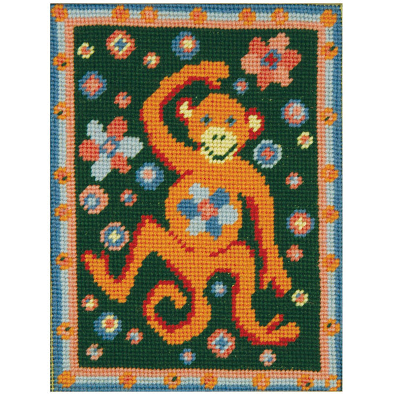 Martha's Monkey Primavera Needlepoint