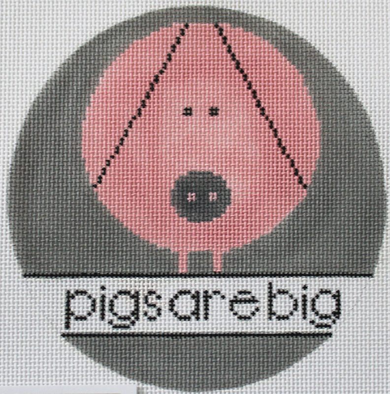 Charley Harper Needlepoint Ornament Pigs are BIG