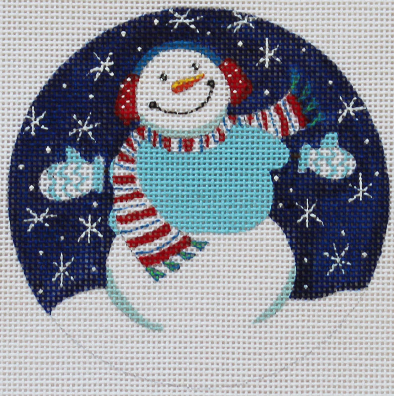 Snowman in red ornament