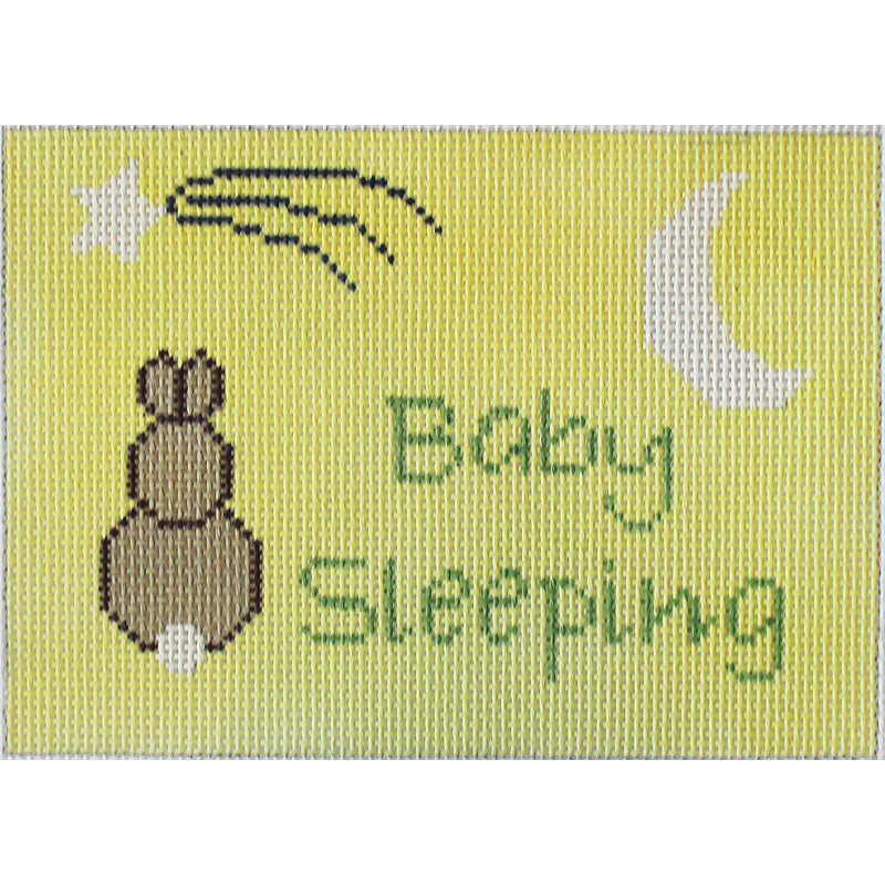 Baby Sleeping Bunny on yellow by JChild Designs