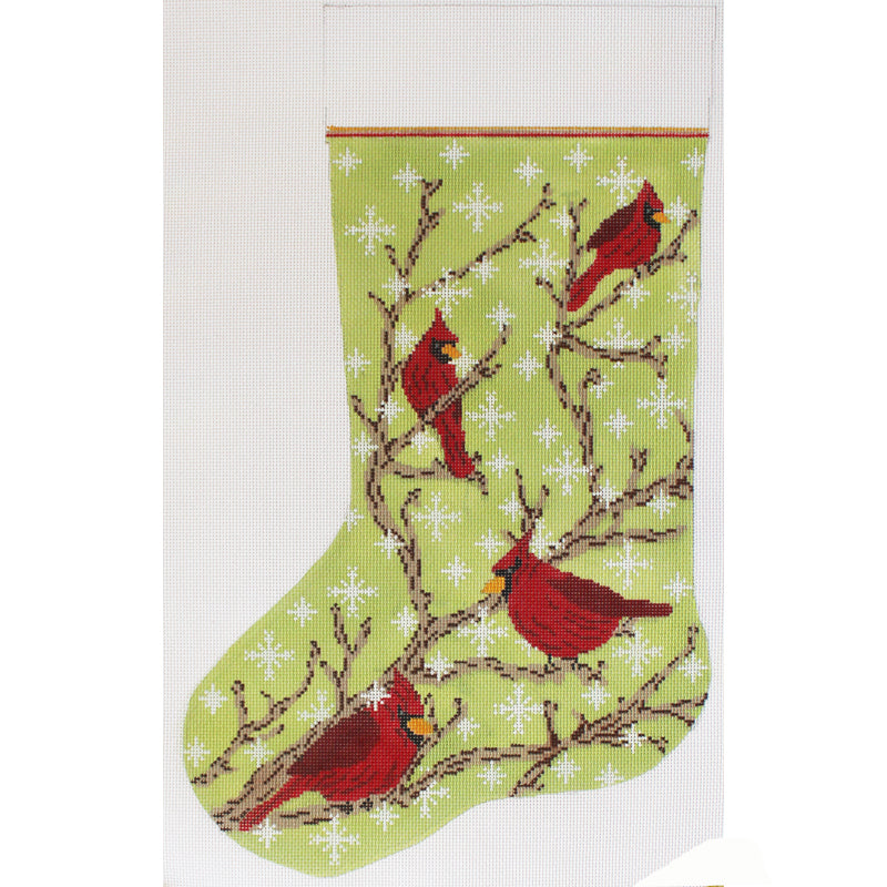 Cardinals Stocking by JChild Designs