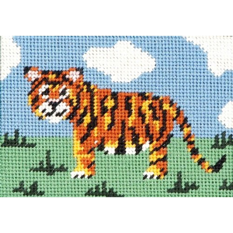 Kids Needlepoint Kit Tiger