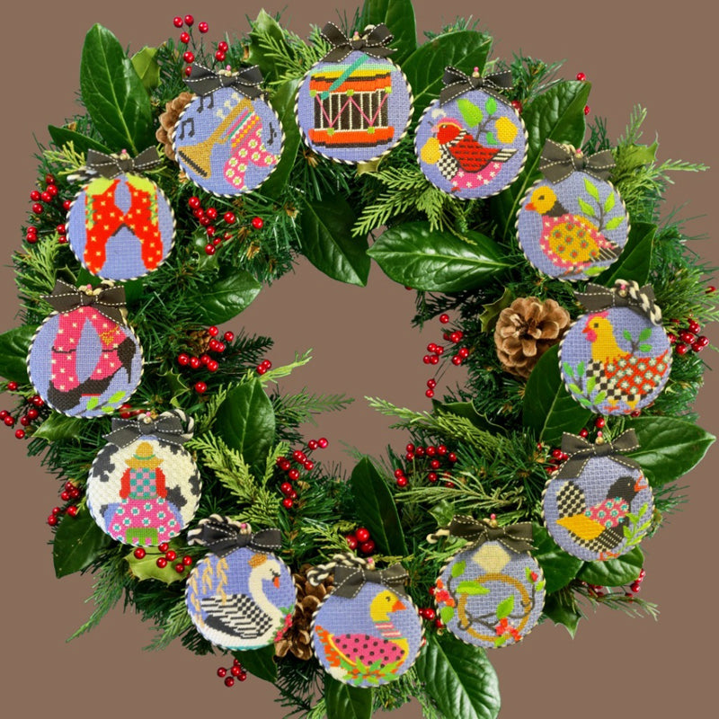 12 Days of Christmas ornaments by Amanda Lawford