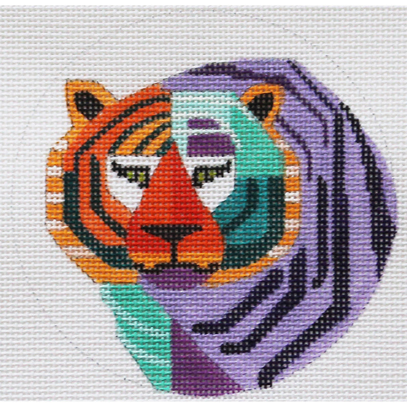 Abstract Zoo Animals Ornament: Tiger