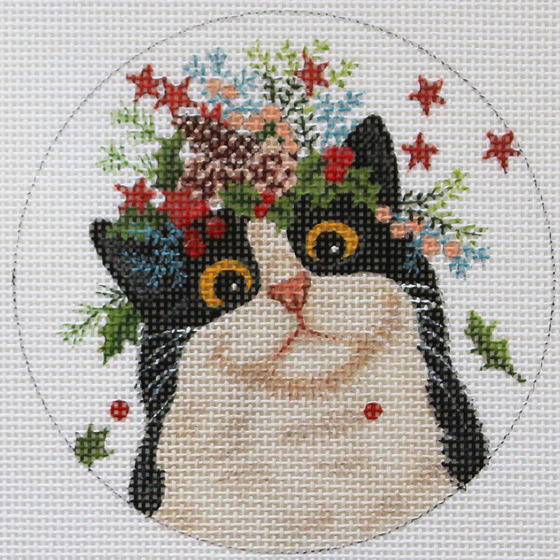 Seasonal Cat ornament by Vicky Mount: Winter