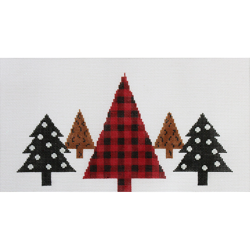 Country Christmas Trees Needlepoint