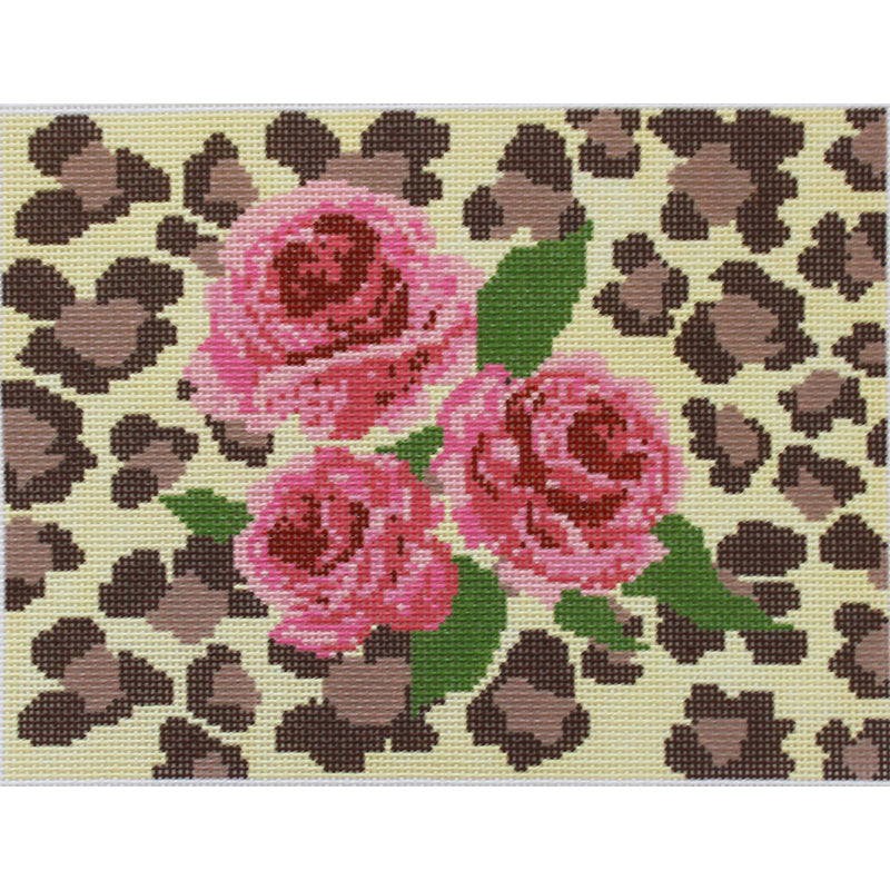 Leopard Print with Pink Roses