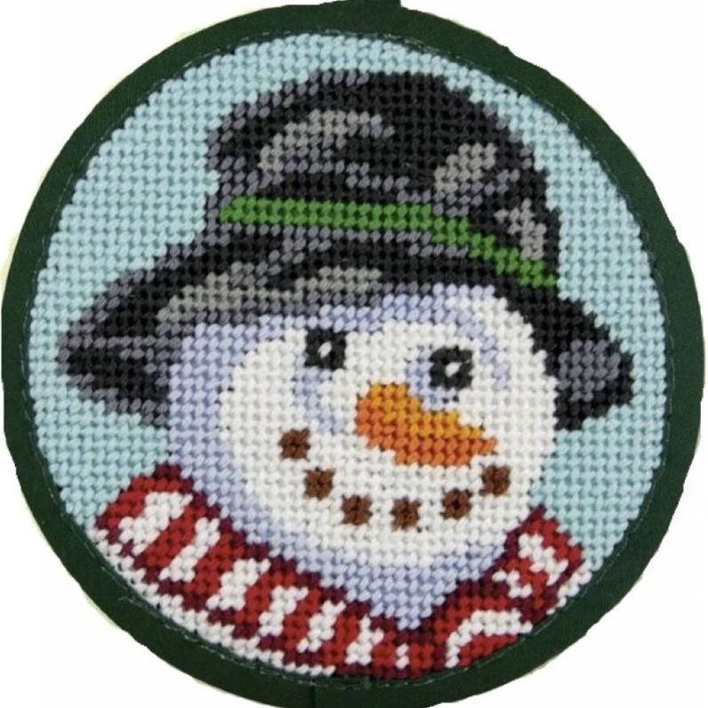 Needlepoint Christmas Ornament Kit Snowman