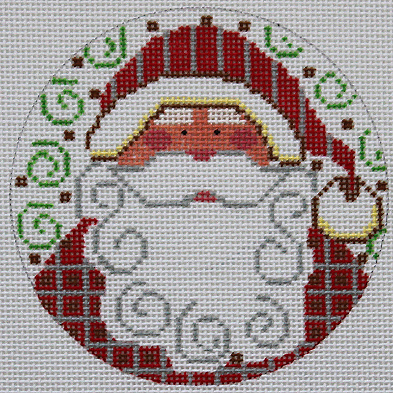 Santa in checkers ornament