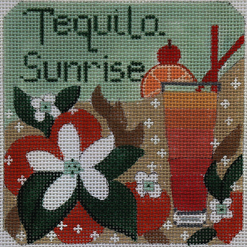 Cocktail Squares: Tequila Sunrise